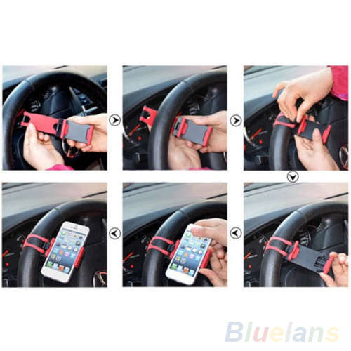 Navigator/steering wheel clip
