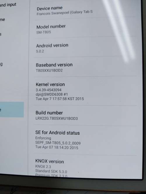 Samsung Galaxy Tab S 3G + Wifi