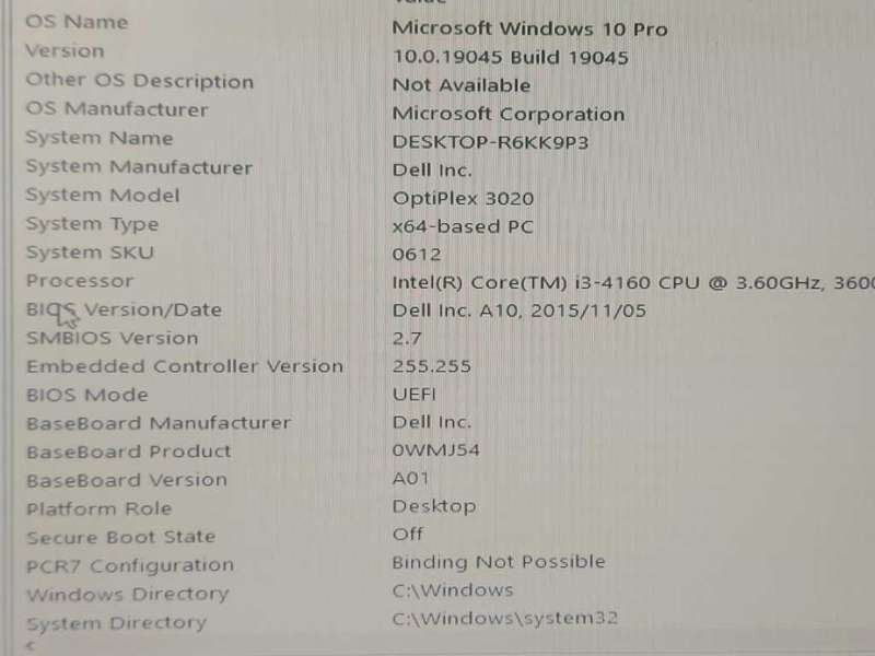DELL Optiplex 3020 - Intel I3-4160