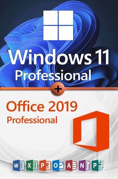 WINDOWS 11 PRO + OFFICE 2019 COMBO (LIFETIME ACTIVATION)