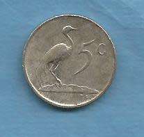 South Africa. 1982.  Five Cents Coin. R 12.00  View Scans