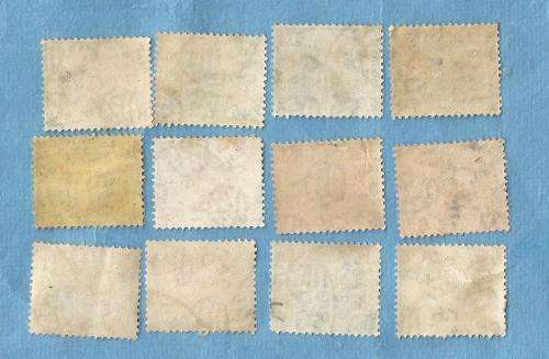 Federated Malay States. 1904/22. Tiger. 12 very old Used Stamps.  C V+/ - R 278.00 View scans