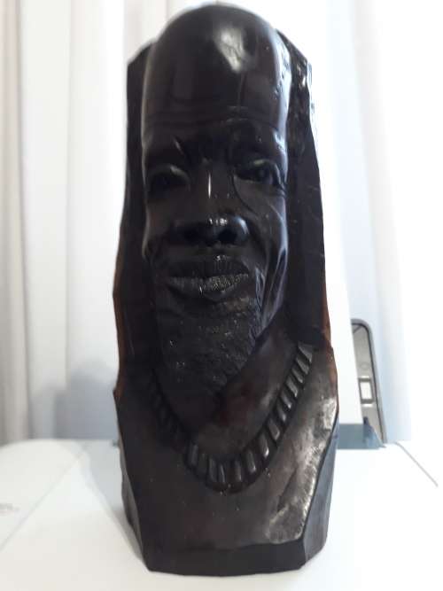 Rhodesian Hand Carved  Iron Wood African Head.Weighs 2.5kgs.See Description. R 1,134.00 View scans