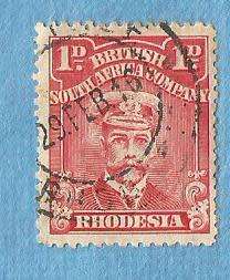 British South Africa Coy- Rhodesia.1913.King George V. 1 Used Stamp  CV R 18.00 View scans