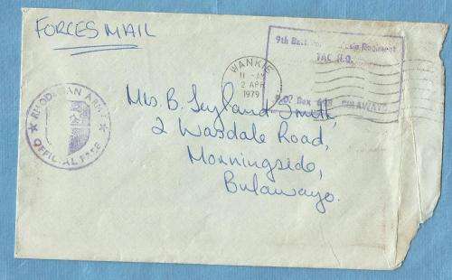 Rhodesia 1979. Rhodesian Forces Mail Envelope.See Desc, Value R 66.00 View scans