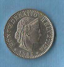 Confoederatio Helvetica (Switzerland).1995.  20 Rappen Coin .  R 38.00 View scans