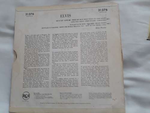 LP Vinyl RCA Record .Elvis Presley.1960`s.See Desc.below.V R 99.00 View scans