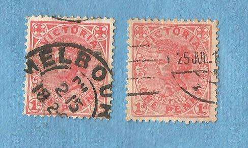 Victoria.1901/5.Australia. Queen Victoria . 2 Used Stamps. CV +/- R 18.00   View scans