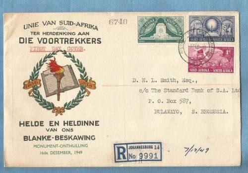 Union of South Africa.The Voortrekkers Monument 6740. FDC  V +/- R 49.00.View scans