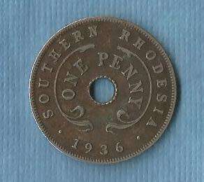Southern Rhodesia. 1936. One Penny Coin R 68.00   View scans