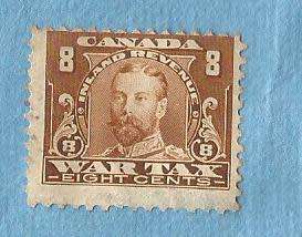 Canada. 1915. George V War Tax Inland Revenue.  1 Used Stamp    CV+/-  R 148.00 View scans