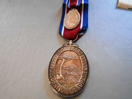 John Chard Decoration Medal Set. (Full Size and Miniature)