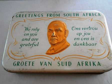 WWII 1940 Xmas Gift Tin - Gen Jan Smuts