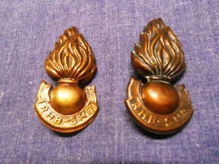 Set Of Railway & Harbours Brigade Collar Badges