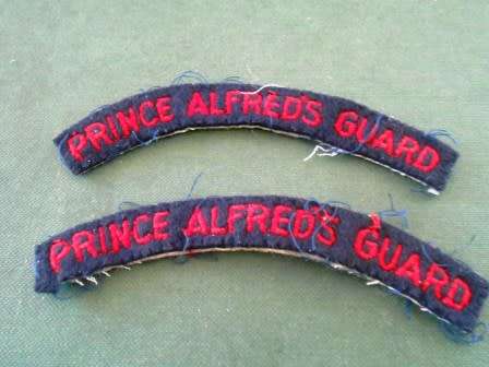Prince Alfred's Guard  Shoulder Titles
