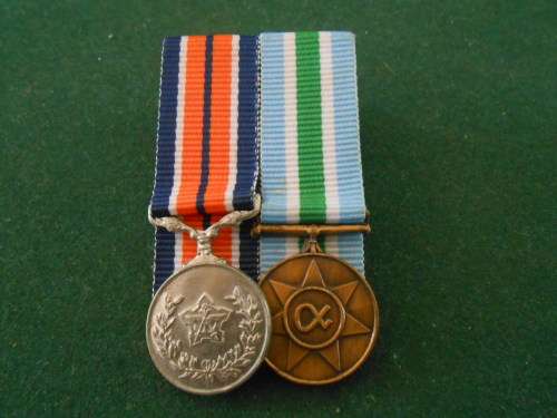 Mounted General Service and Unitas Miniature Medal Group