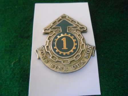 1 Logistics Supply Unit Cap Badge