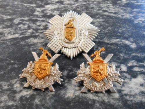 Set of Capetown highlanders badges - all pins and lugs intact