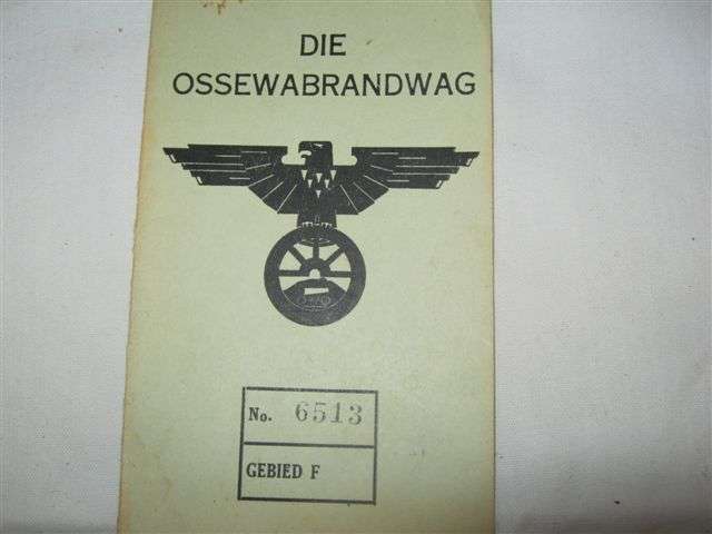 Ossewabrandwag Membership card