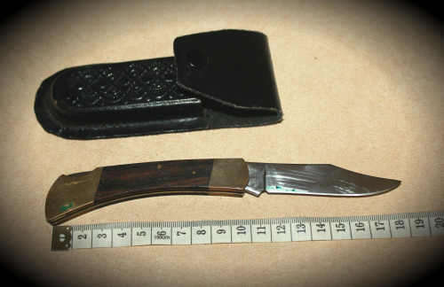 Tomcat Folding Knife made in Japan with Sheath 180mm opened