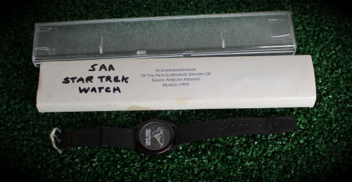 1997 in Commemotation of SAA South African Airways a STARTREK  Wesco Quartz watch not running might