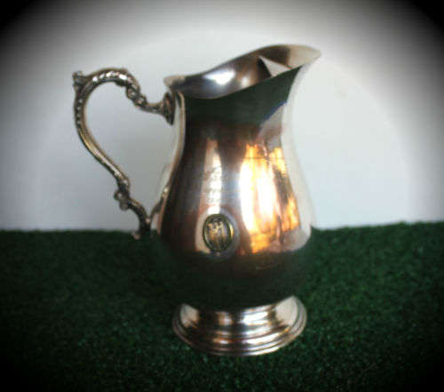 Vintage 1983 silver plated Pitcher Chamber of mines engraved in Appreciation to A.W Geldenhuys