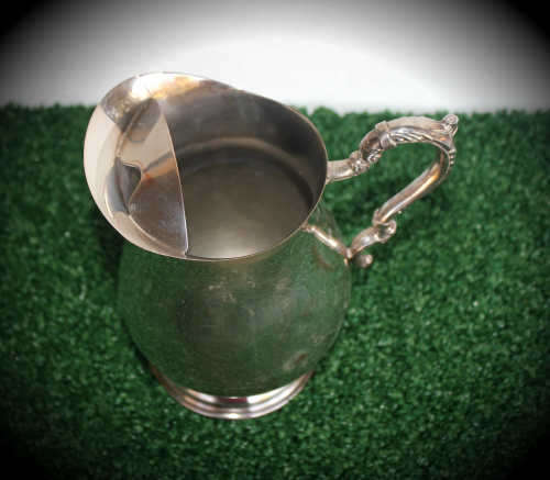 Vintage 1983 silver plated Pitcher Chamber of mines engraved in Appreciation to A.W Geldenhuys