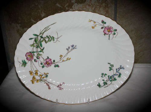 large Vintage MINTON Dainty Sprays oval Plate 320mmx252mm - 4 available-bid for 1 plate