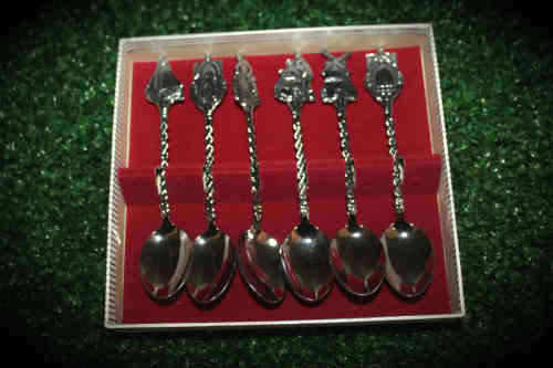 Vintage elwezetta boxed set  spoons 120mm made in Holland Royal Dutch Silverworks