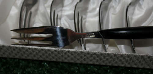 Vintage box set Eetrite Cake Forks box = 162x160x30mm