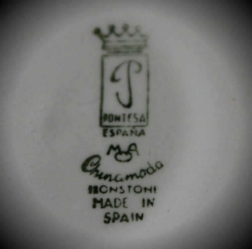 Vintage Iron stone Pontesa Made in Spain Trio Bid is for 1 Trio (6  available)