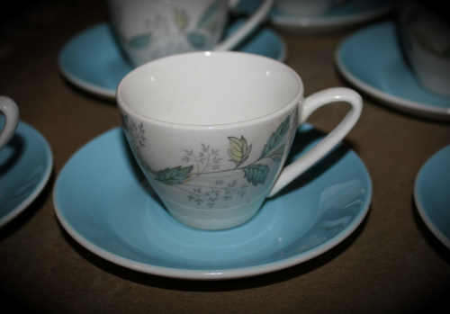 Vintage Ironstone Pontesa Spanish Duo Bid is for 1 small Cup 66x52mm and Saucer (6 Duos available)