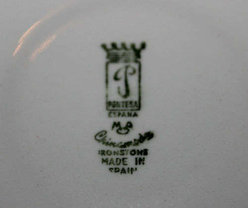 Vintage Ironstone Pontesa Spanish Duo Bid is for 1 small Cup 66x52mm and Saucer (6 Duos available)