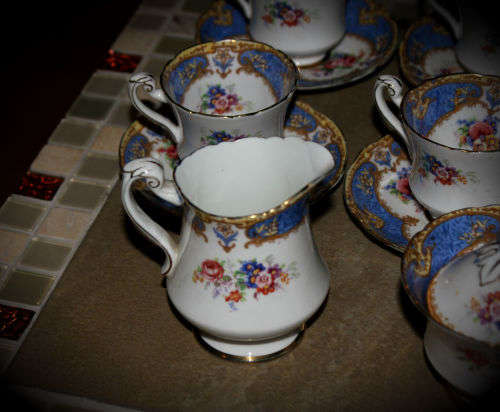 Vintage 15 Pc PARAGON Fine Bone China Tea set Rd.no744170-England -6 Duo sugar pot and creamer