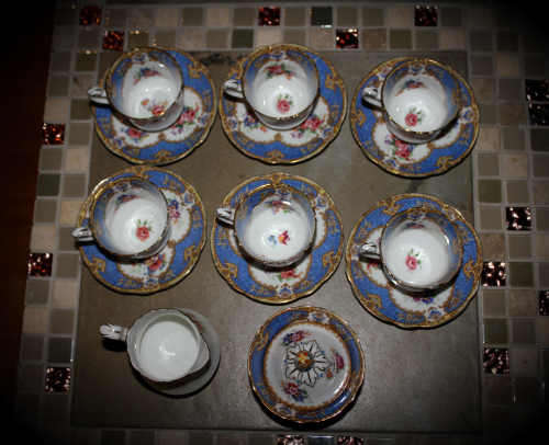 Vintage 15 Pc PARAGON Fine Bone China Tea set Rd.no744170-England -6 Duo sugar pot and creamer
