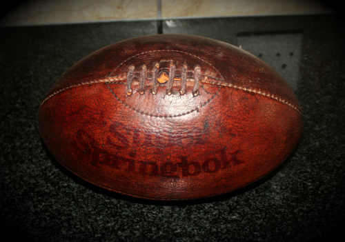 Vintage SUPER SPRINGBOK leather Rugby Ball- Good Condition