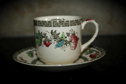 Vintage Johnson Bros England Indian tree `SMALL DUO`` genuine hand engraved-Best Loved Indian Tree