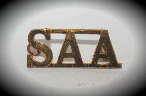 Vintage SAA brass Title 37x15mm