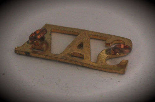 Vintage SAA brass Title 37x15mm