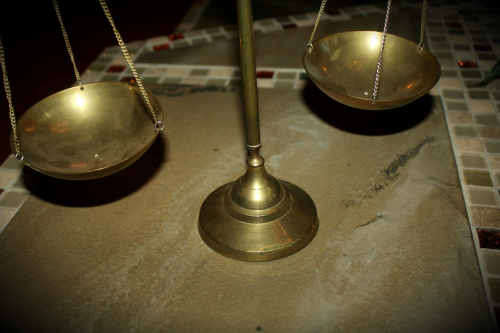 Vintage Solid Brass Balance Scale 435x350mm  450g