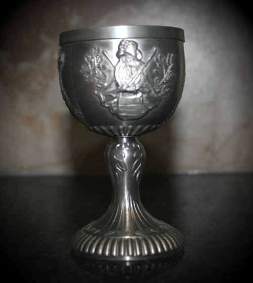 Vintage Detailed OLWE 94% Pewter West Germany Goblet 127x72mm