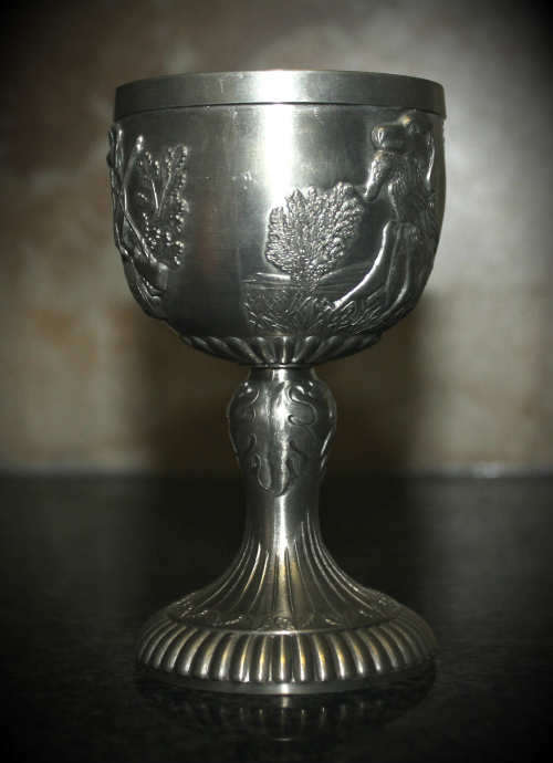 Vintage Detailed OLWE 94% Pewter West Germany Goblet 127x72mm