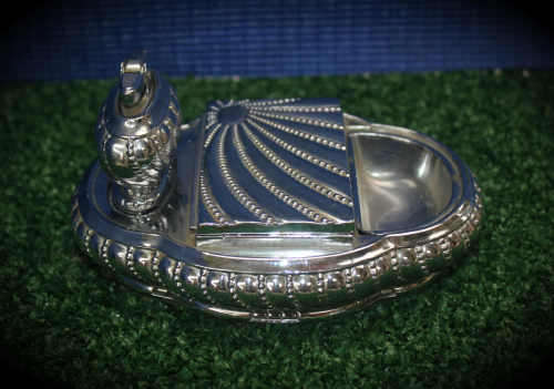 Vintage Silver plated Table smoking station with Ronson Lighter-as new
