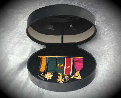 5 Masonic - Free Mason - Medals