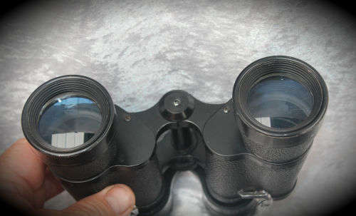 Vintage Halina 7 x 35 coated optics Binoculars with case - no scratches on  lenses