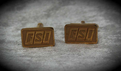 Pair of Vintage Gold Plated FSI Cufflinks