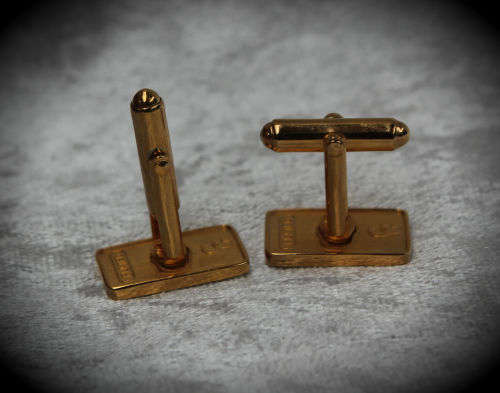 Pair of Vintage Gold Plated FSI Cufflinks