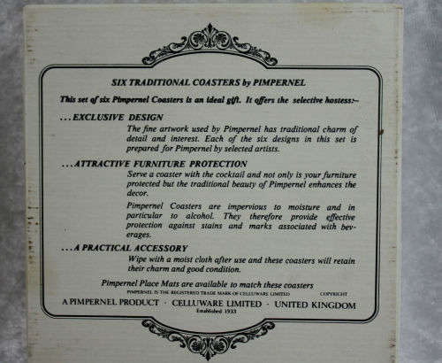 Six traditional Coasters by Pimpernel -North American Songbirds-England 112x112x28mm