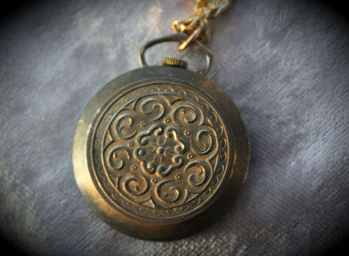 Vintage Sorna Swiss made Machanical Gold Plated Pocket watch with chain -working