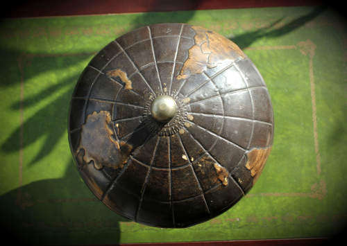 Antique/Vintage Globe made of wood and Brass 240mm x200mm